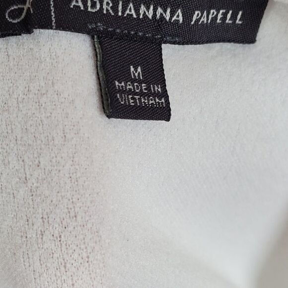 Adrianna Papell crepe puff sleeve shirt medium - Picture 4 of 10